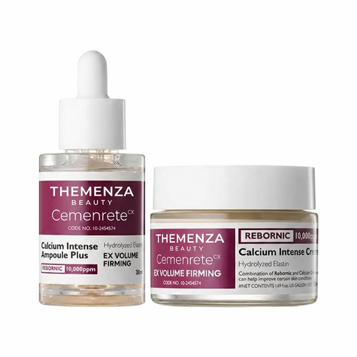 Cemenrete Calcium Skincare Set - Calcium Volume Serum Cream Anti Aging - Strafft, mildert feine Linien