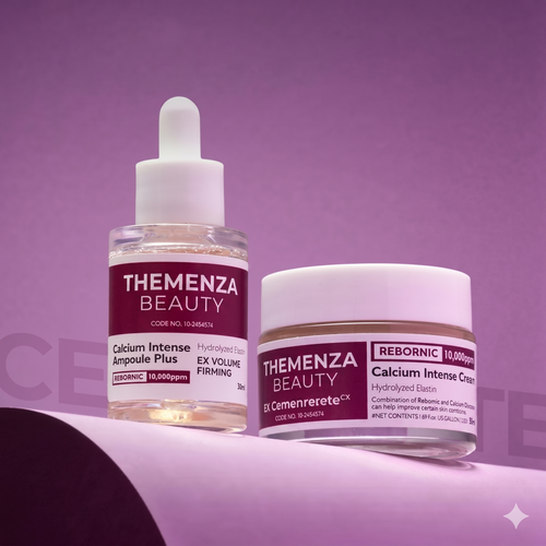 Cemenrete Calcium Skincare Set - Calcium Volume Serum Cream Anti Aging - Strafft, mildert feine Linien
