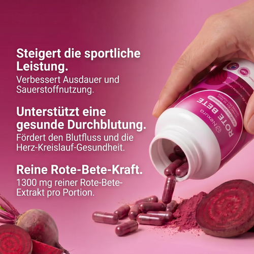 Nexura Rote Bete – 1.300 mg reine Durchblutungsförderung pro Portion*