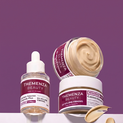 Cemenrete Calcium Skincare Set - Calcium Volume Serum Cream Anti Aging - Strafft, mildert feine Linien
